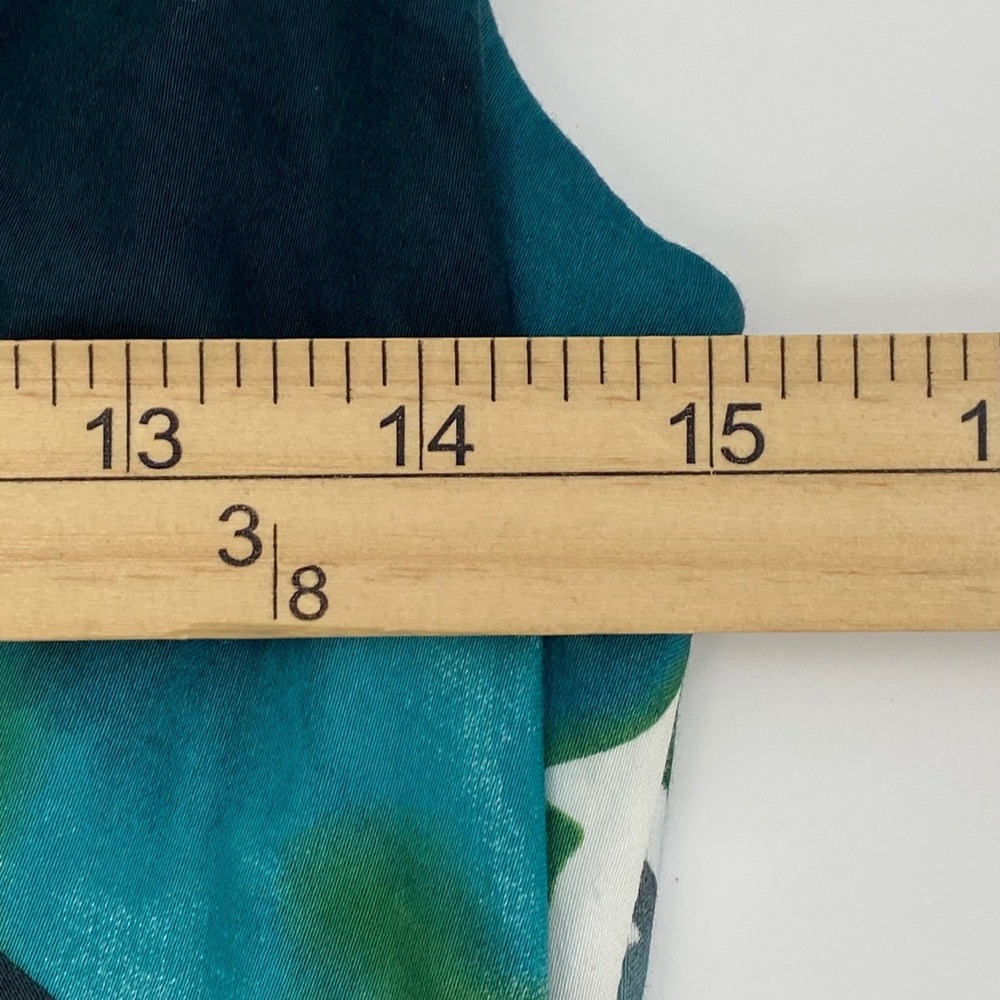 Lauren Ralph Lauren Floral Sheath Dress Teal Green White Sleeveless Size 4 - Picture 7 of 9